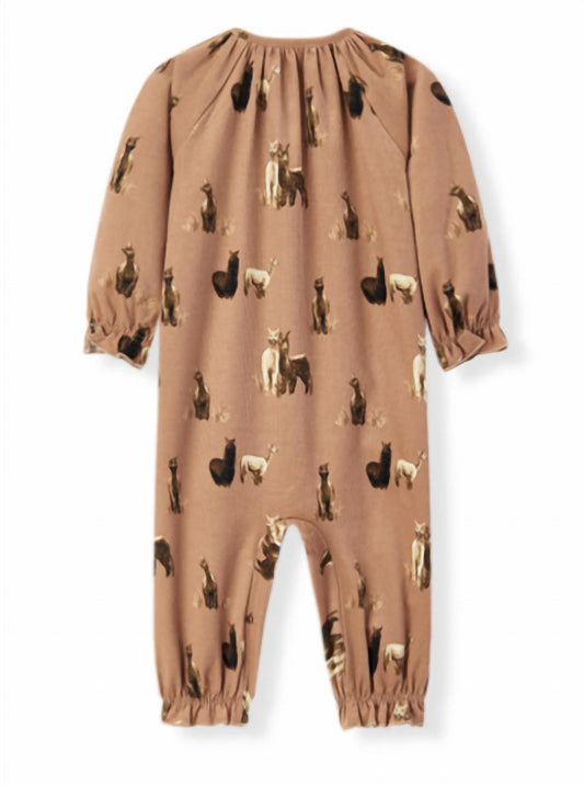 Kid's Alpaca Corduroy Ruffle Snap Jumper