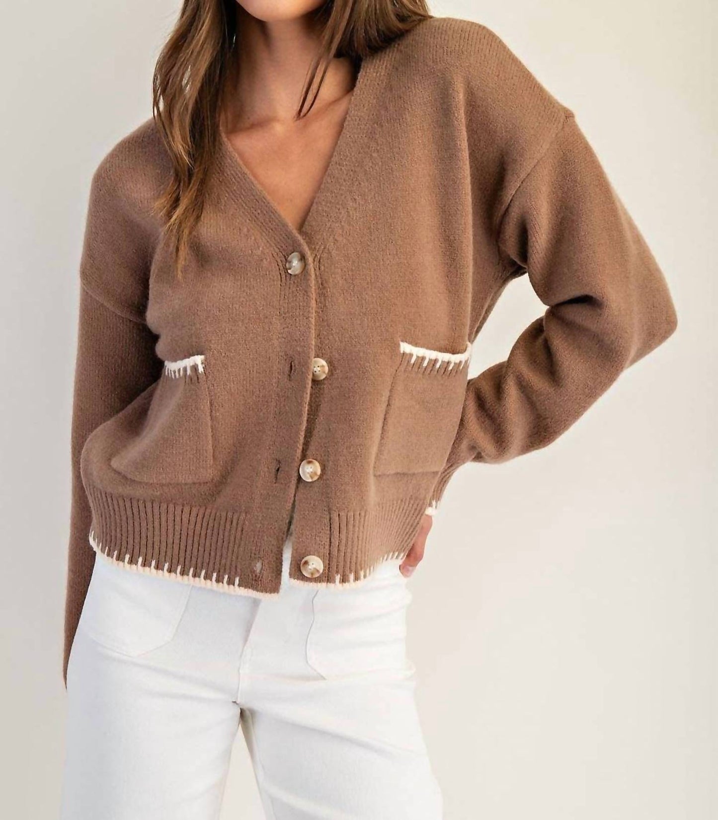 Button-Down Stitch Cardigan
