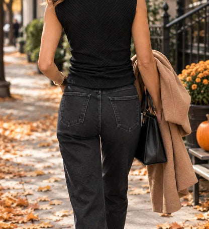 Funnel Neck Side Ruched Top