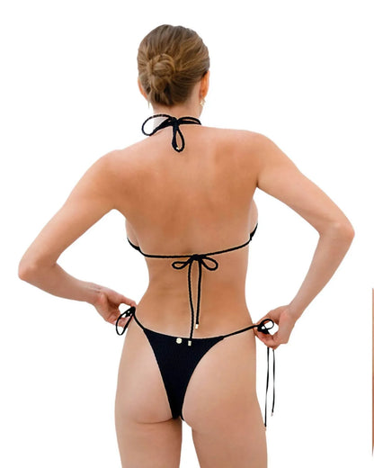 Gigizara - Shadow Horizon Bikini Top Textured Black Elegance - Rack Hunt