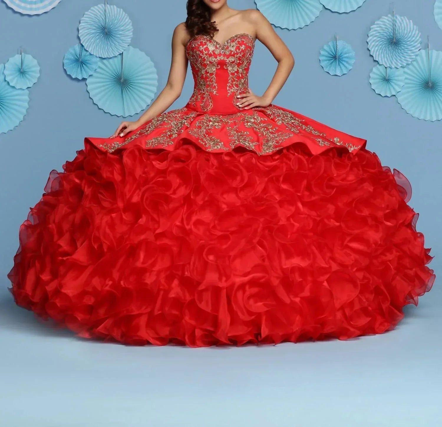 DaVinci Bridal - Satin & Shimmer Organza Ball Gown - Rack Hunt