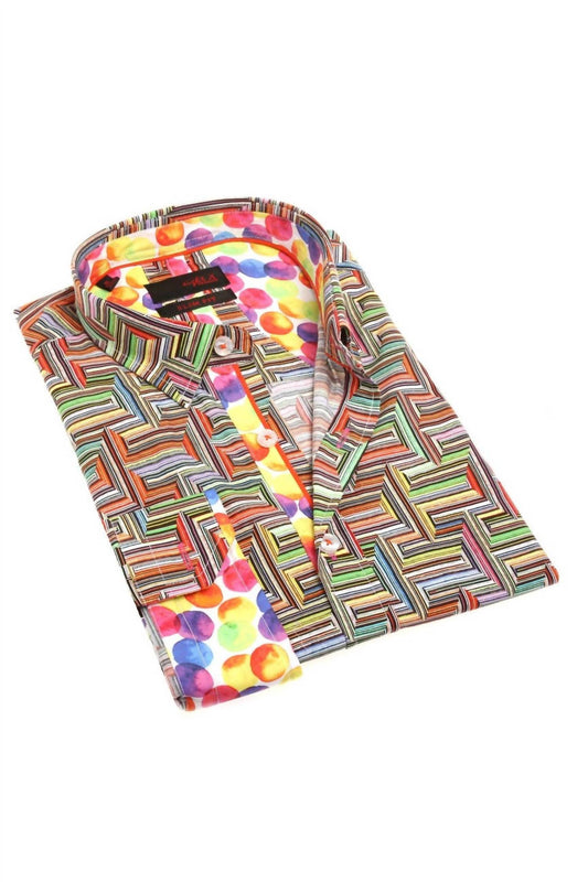 Pattern Button Down Print Shirt