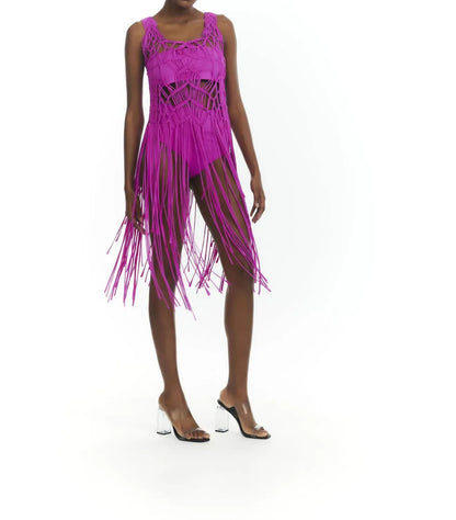 NHall Resortwear - Women's Olivia Cover Up Macrame - Rack Hunt