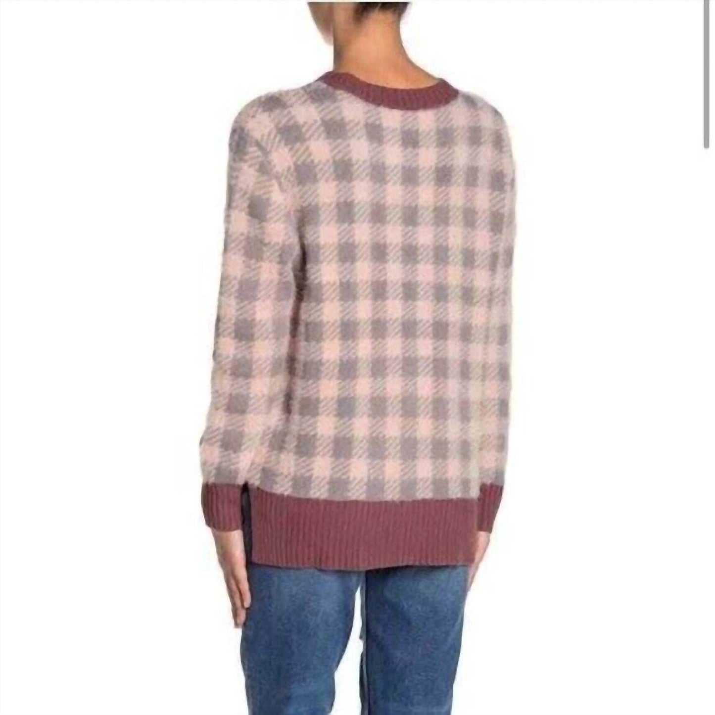 Susina - Buffalo Checkered Print Smoke Pullover Sweater - Rack Hunt -