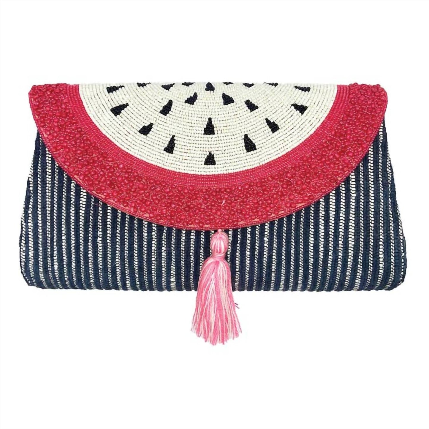 Women's Tropical Passion Fruit Tassel Hard Clutch Bag