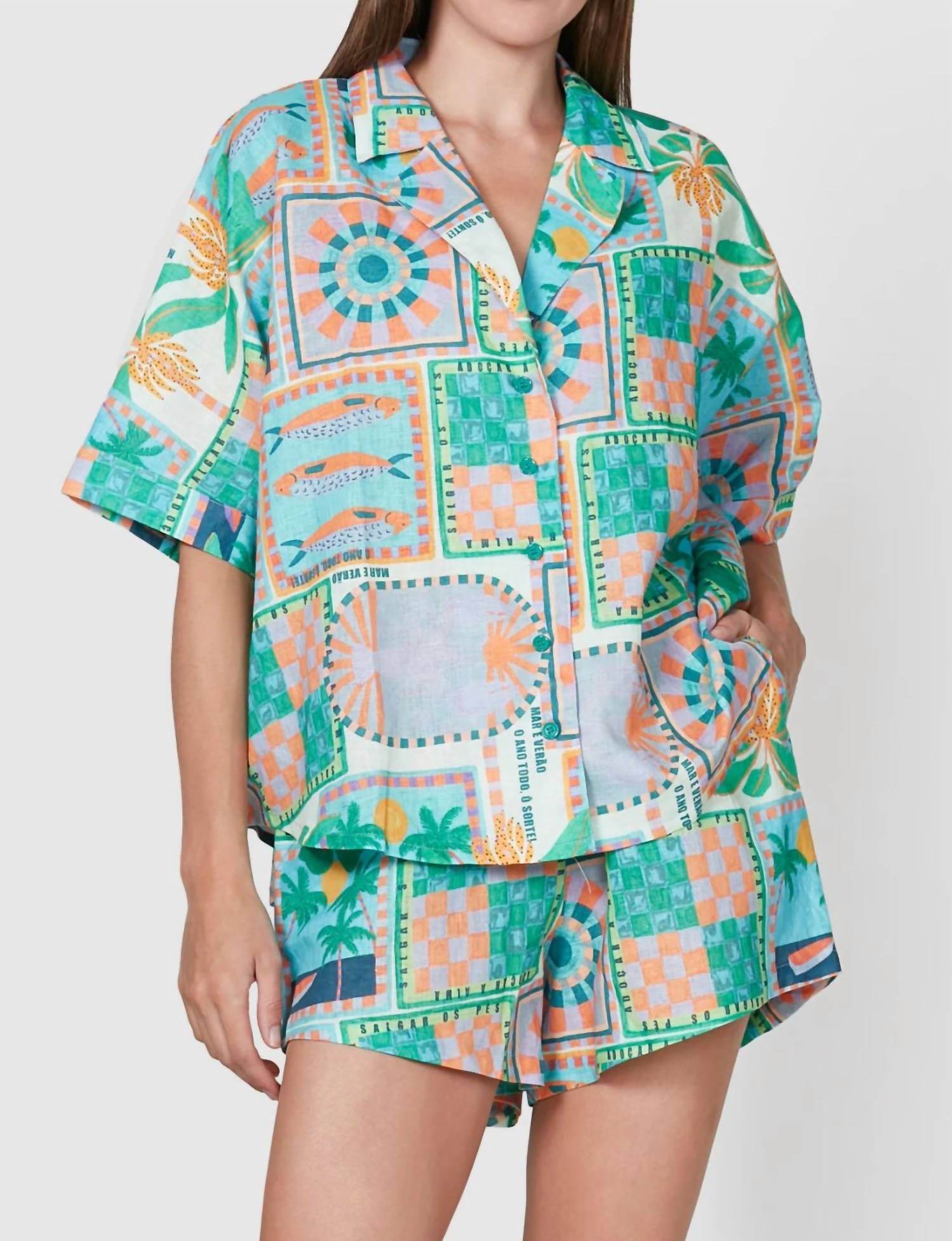 Walnut - Tropez Oversized Button Down Shirt - Rack Hunt -