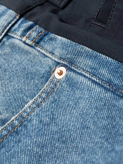 Valentino - Dual Material Denim Trousers - Rack Hunt