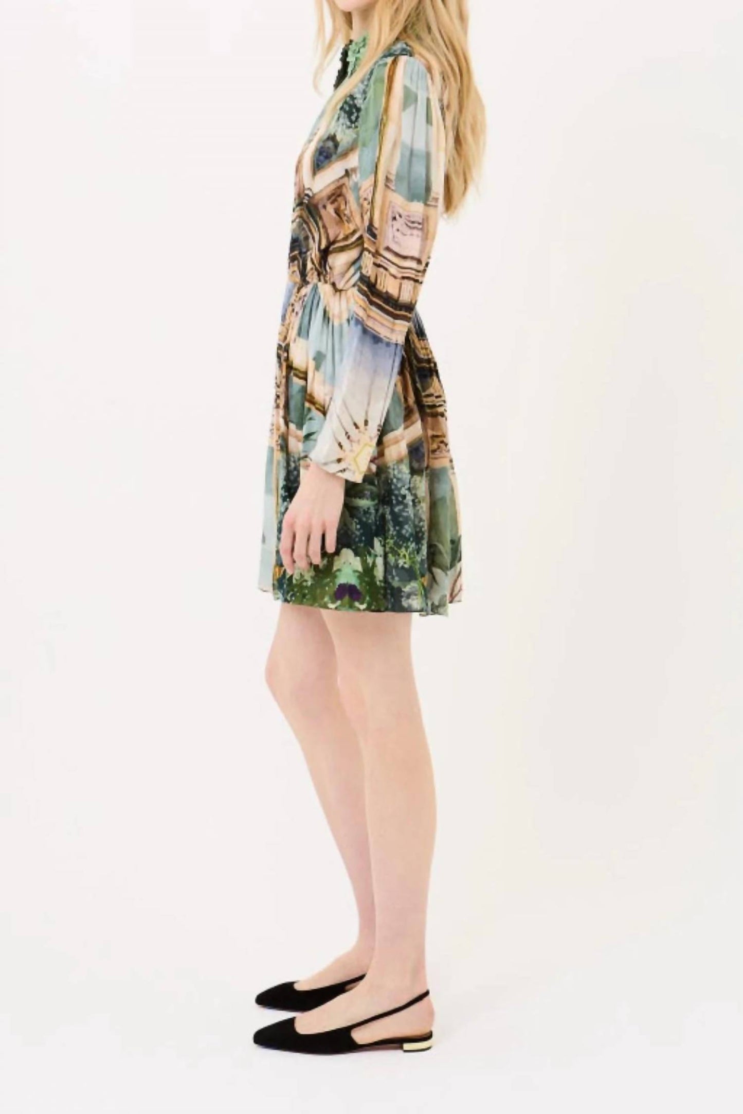 Collared Long Sleeve Mini Dress