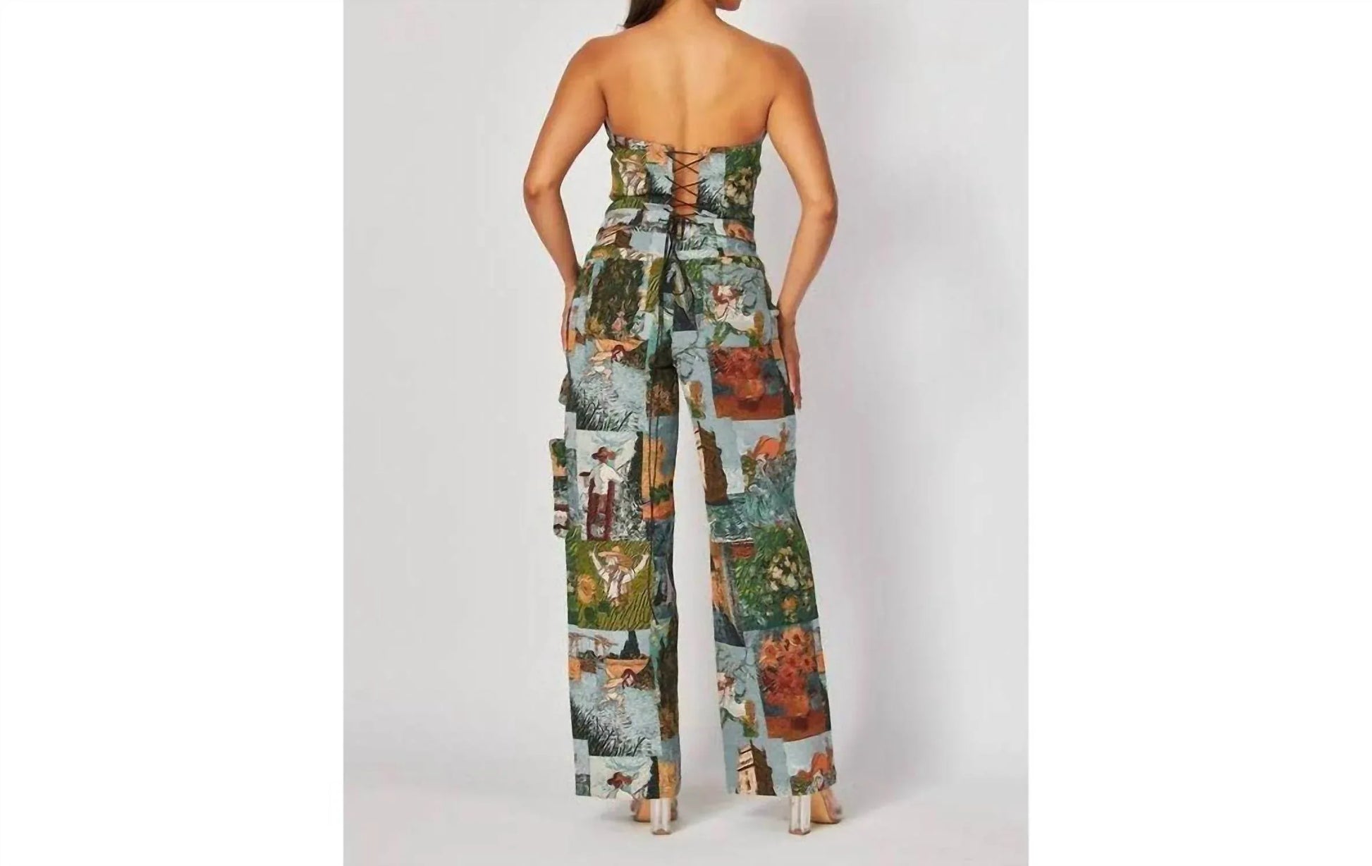 Red Velvet - Get Lost Corset Top With Pants Set - Rack Hunt