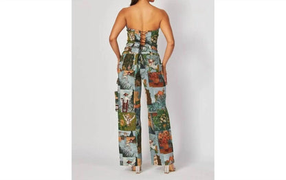 Red Velvet - Get Lost Corset Top With Pants Set - Rack Hunt