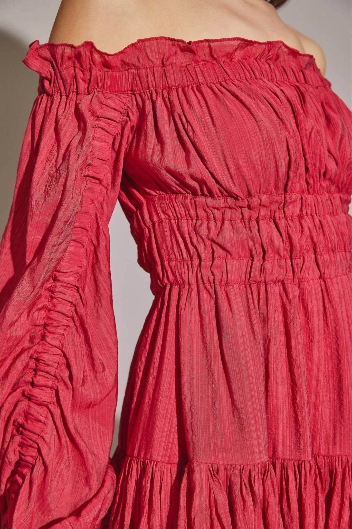 Cason Couture - The Gianna Red Off The Shoulder Mini Dress - Rack Hunt