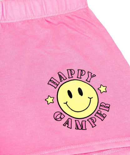 Girls Happy Camper Fleece Shorts