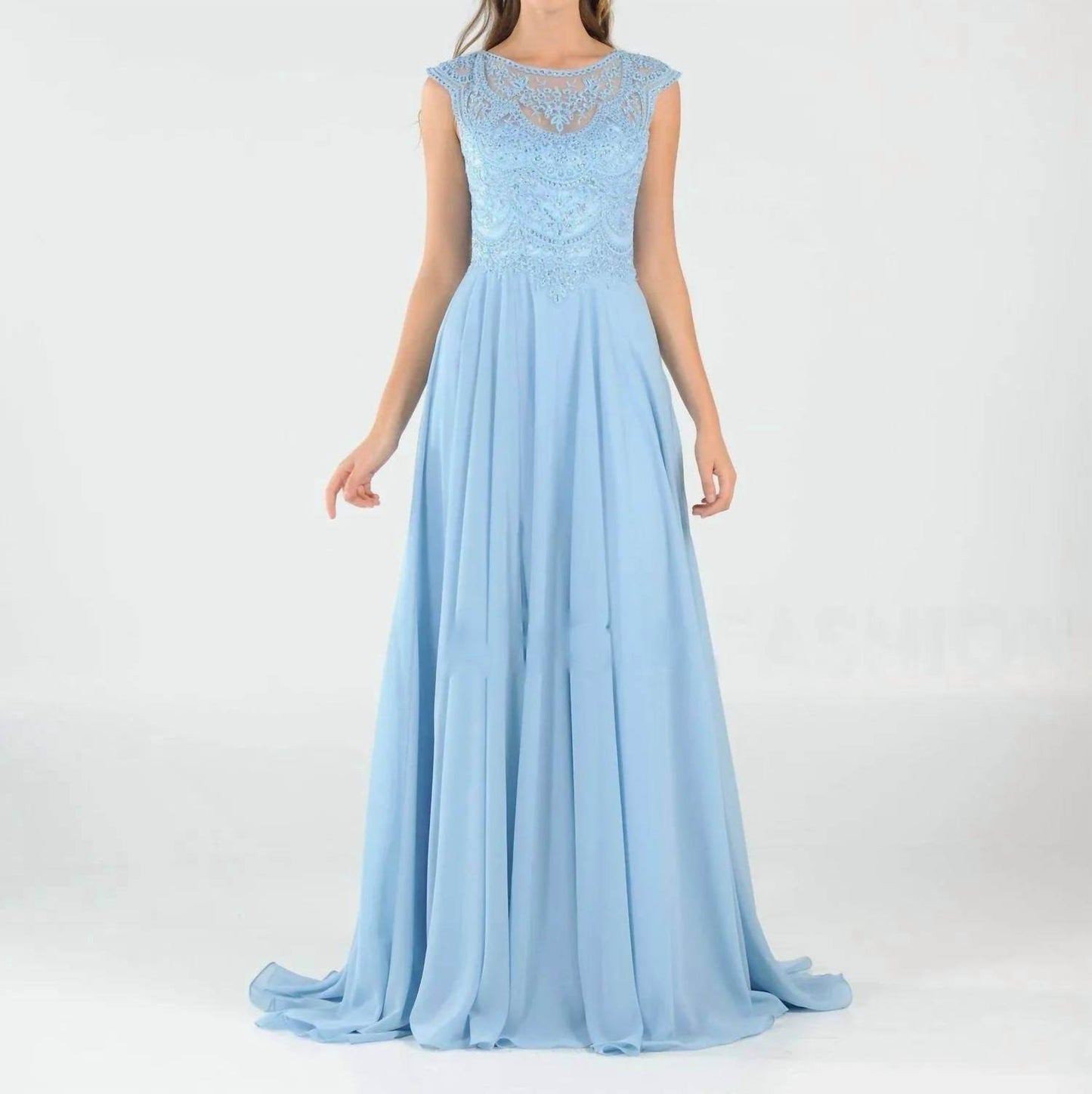 Poly USA - Long Embroidered Cap Sleeve Dress - Rack Hunt