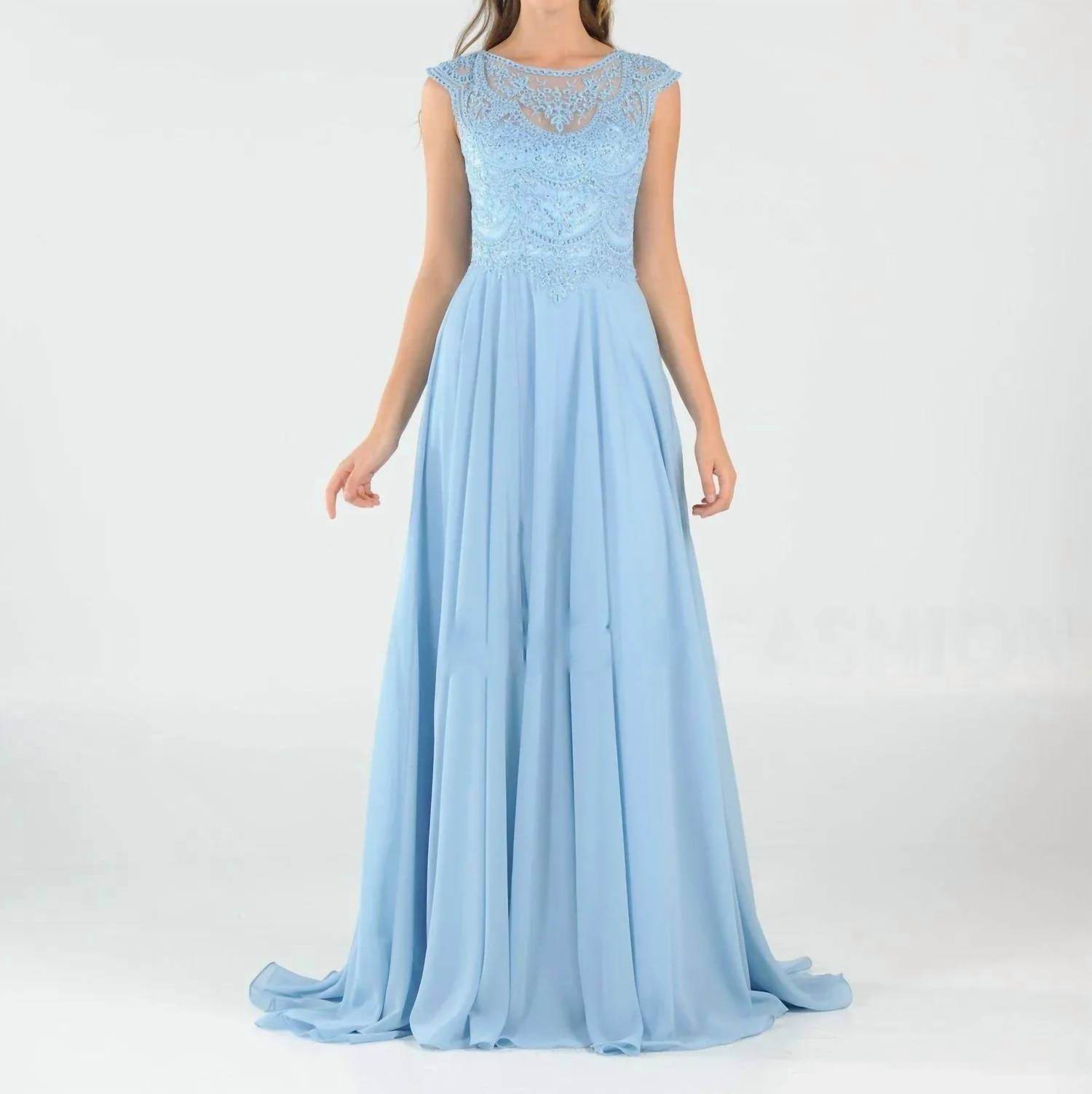 Poly USA - Long Embroidered Cap Sleeve Dress - Rack Hunt