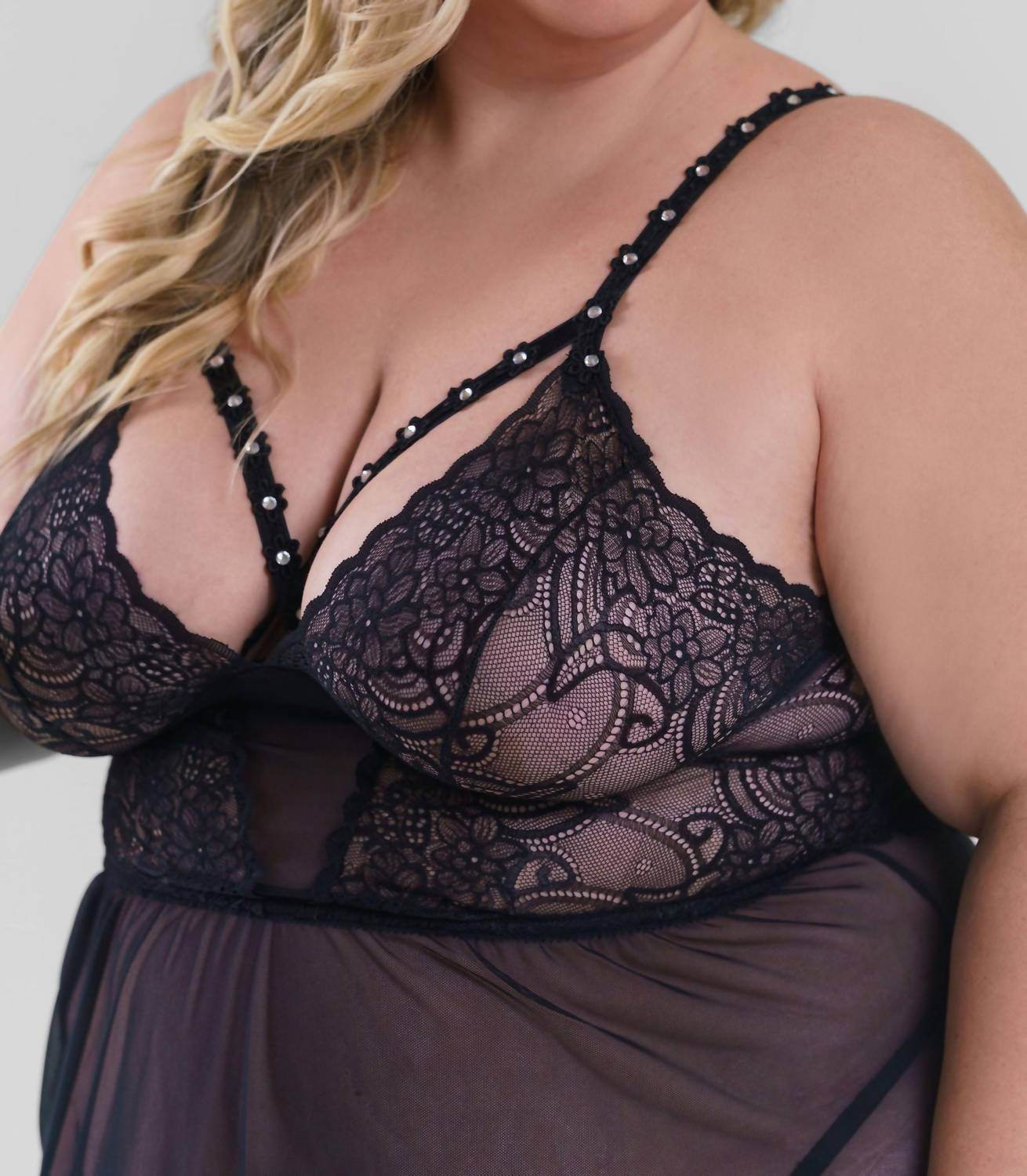 ISAYES - Sheer Long Nightwear Gown - Plus - Rack Hunt -