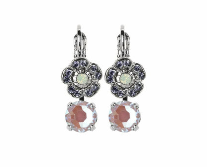 Women's Flower Drop Crystal Earrings