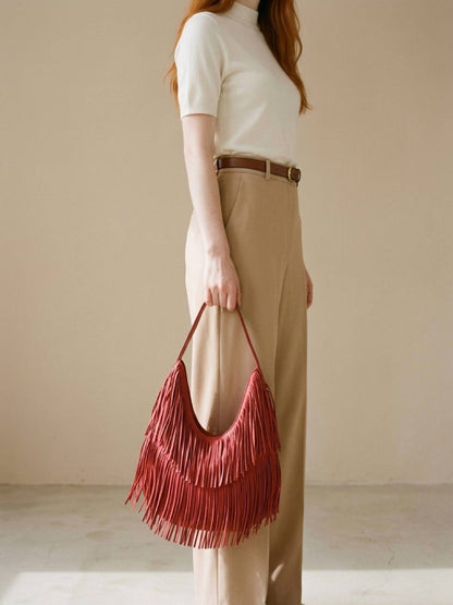 Fringe Hobo Tote