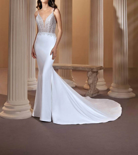 Demetrios - Beaded Straps Embellished Dress - Rack Hunt -