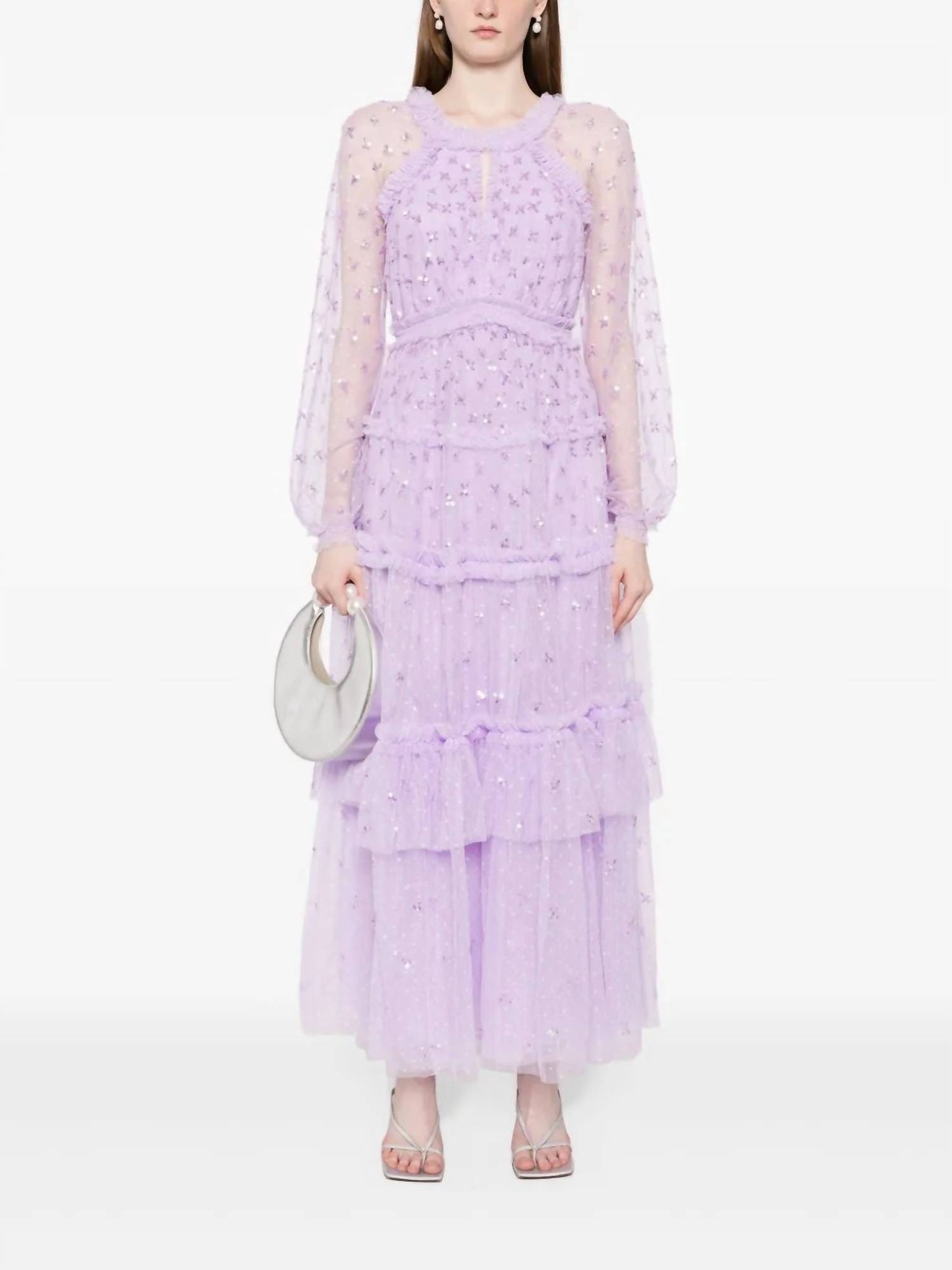Sequin Kisses Ankle Gown