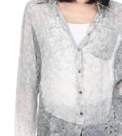 Embroidered Pocket Tunic Top