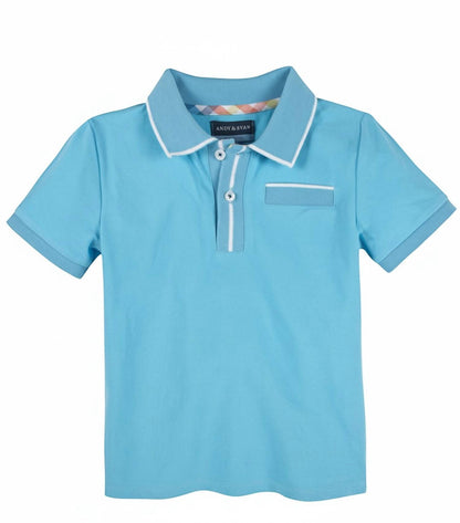 Kids Polo Tee With Ribbing