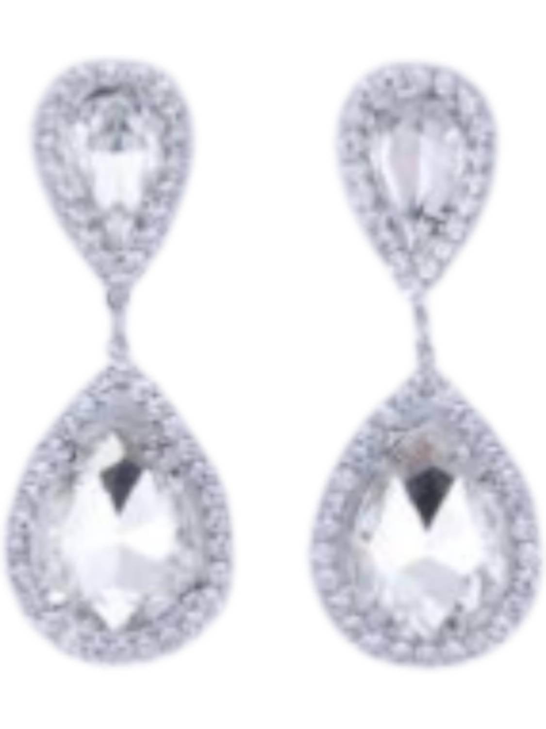 Design by Conception - Women's Drop Earrings With Navette Shape Crystals - Rack Hunt -