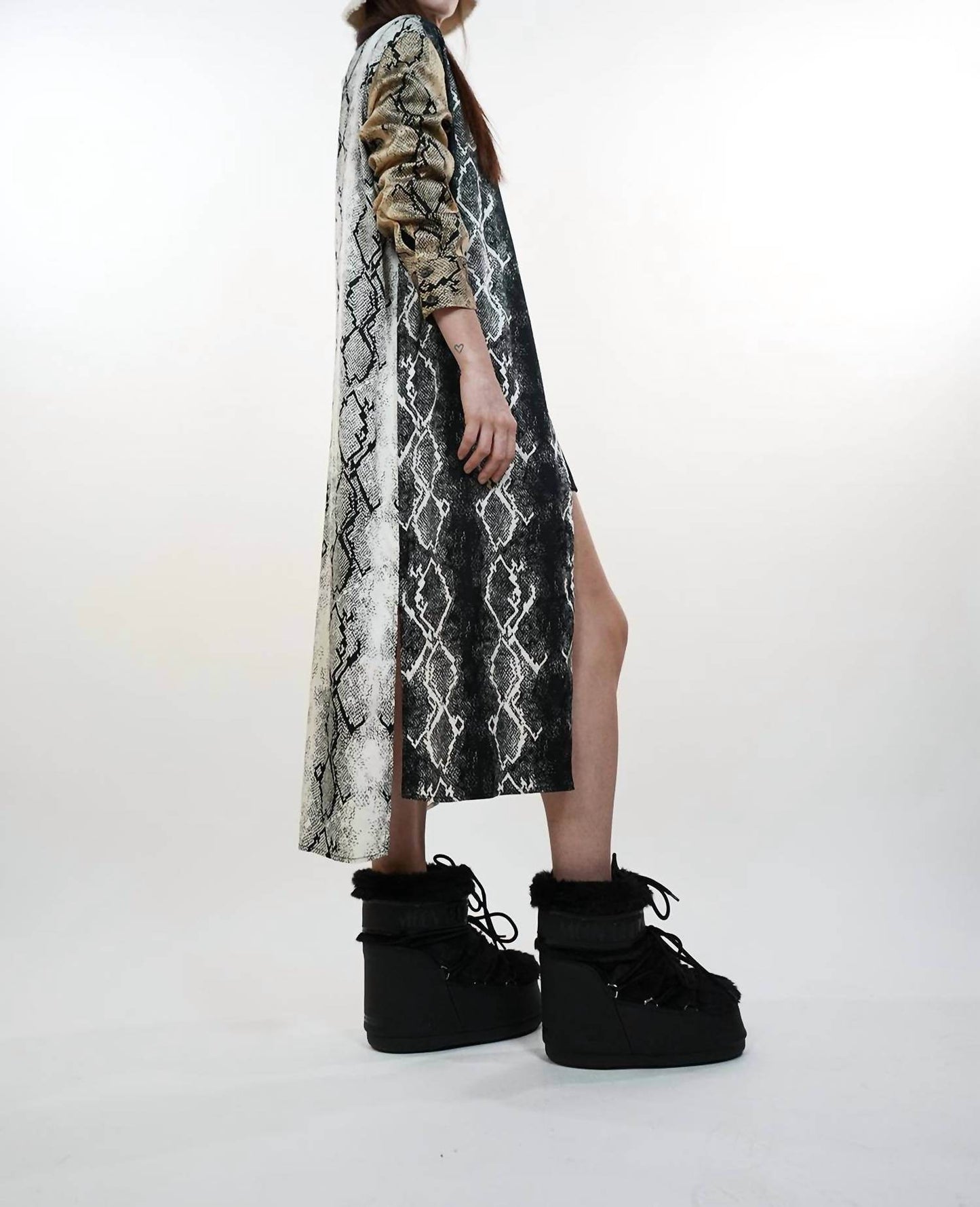 Liviana Conti - Snakeskin Print Shirt Dress - Rack Hunt -