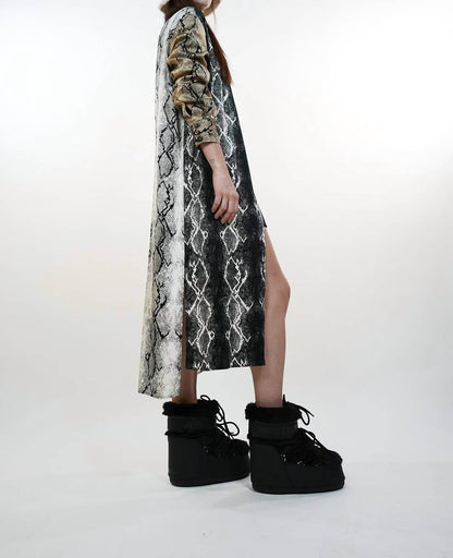 Liviana Conti - Snakeskin Print Shirt Dress - Rack Hunt