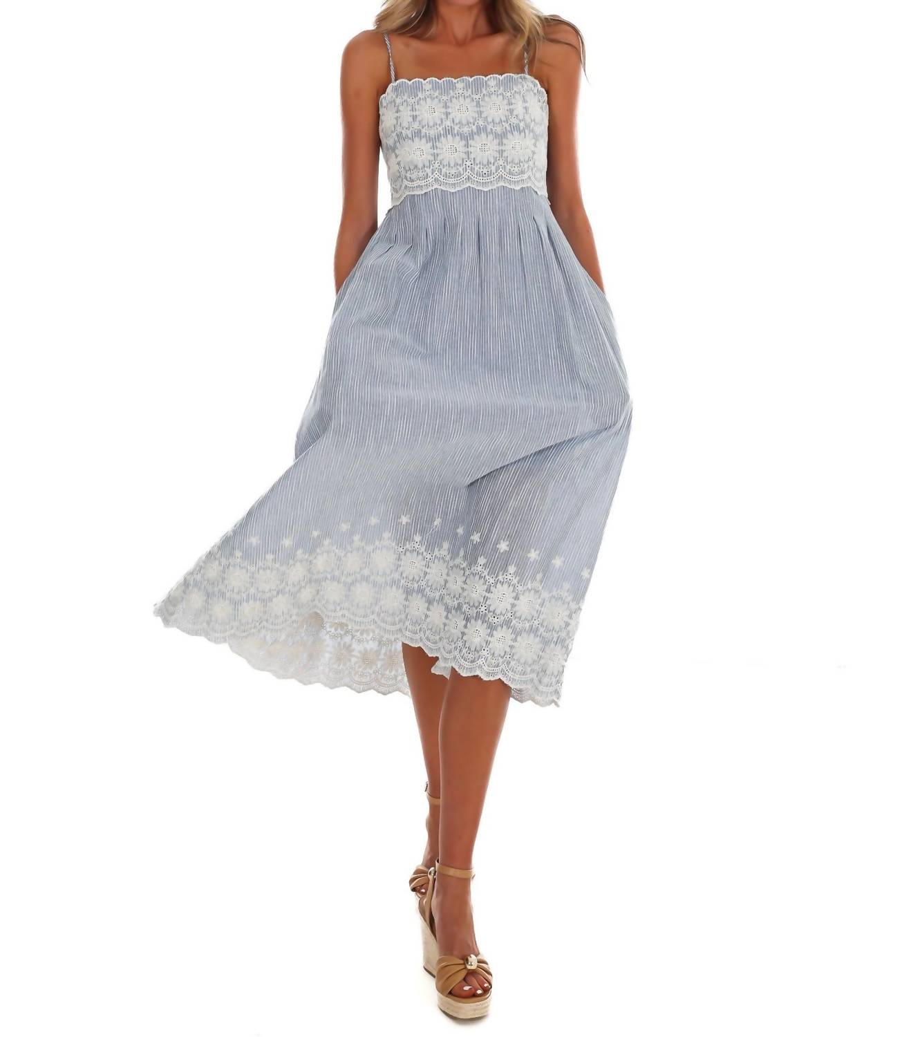 Coastal Daydream Lace Midi Dress