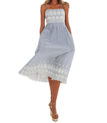 Coastal Daydream Lace Midi Dress