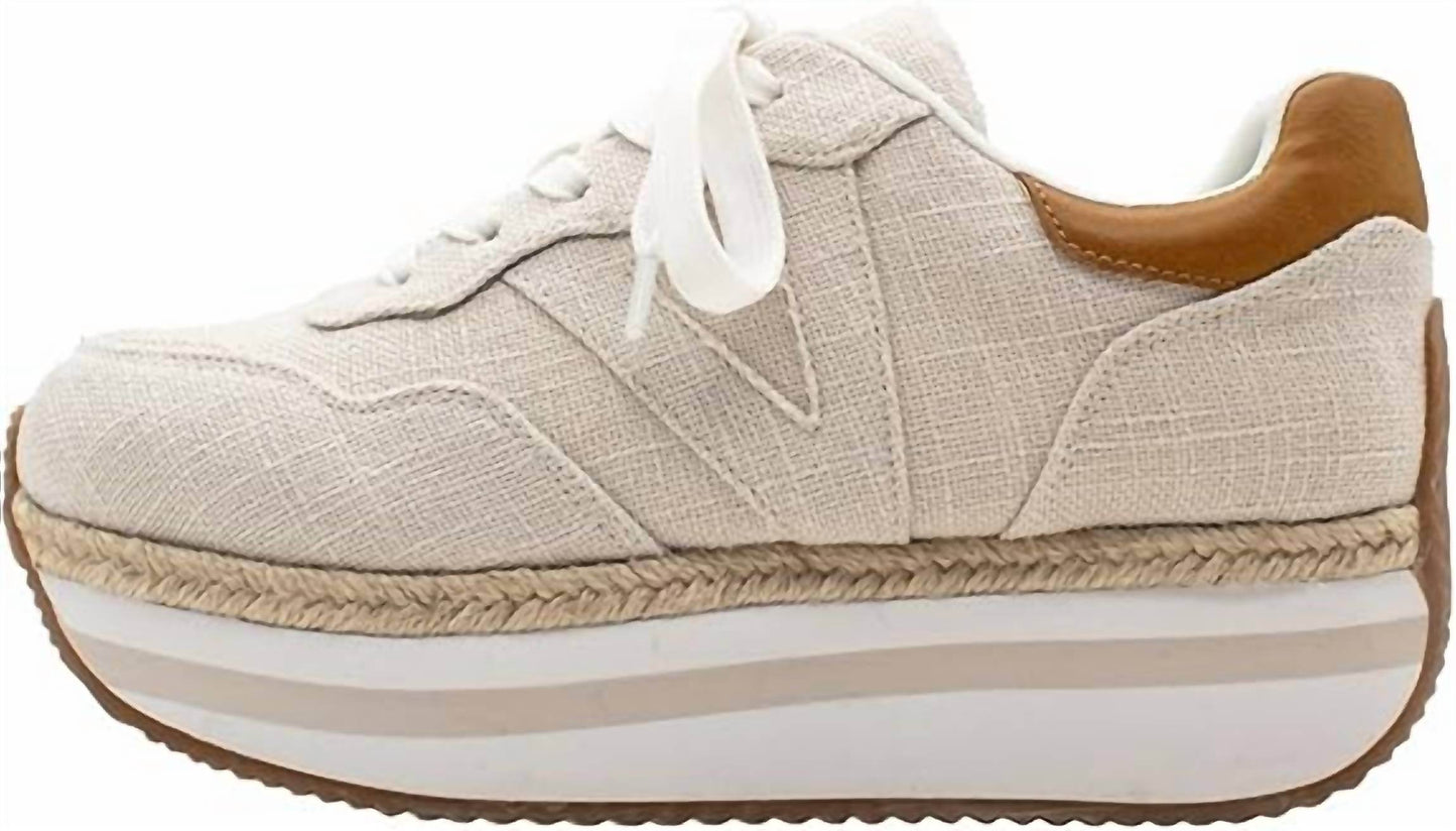 PV Footwear - Women's Ernestina Linen Sneaker - Rack Hunt -