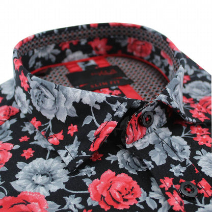 Monochromatic Rose Short Sleeve Shirt
