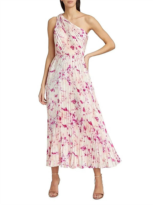 ML Monique Lhuillier - Women's Alina One Shoulder Midi Dress - Rack Hunt
