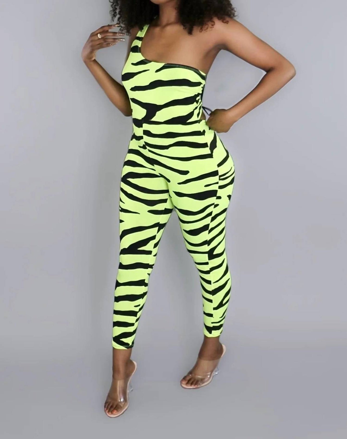 Capture Me Single Strap Back Lace Up Jumpsuit