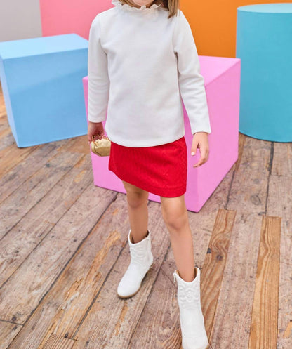 Girl's Quilted Mini Skirt