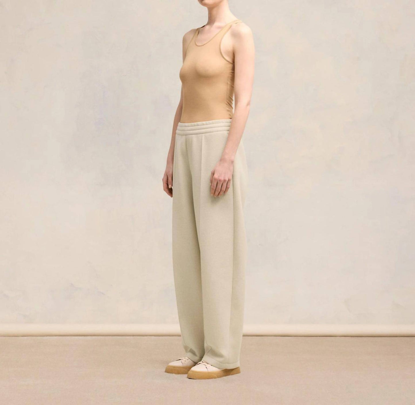 Pleated Drawstring Trouser Pants