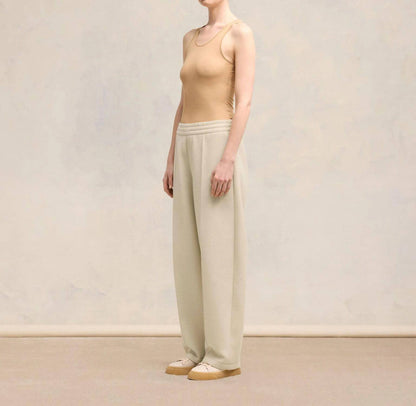 Pleated Drawstring Trouser Pants