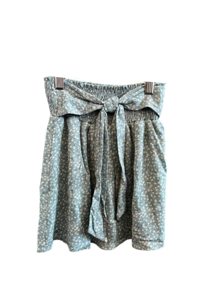 Girl's Elastic Waist Floral Mini Skirt