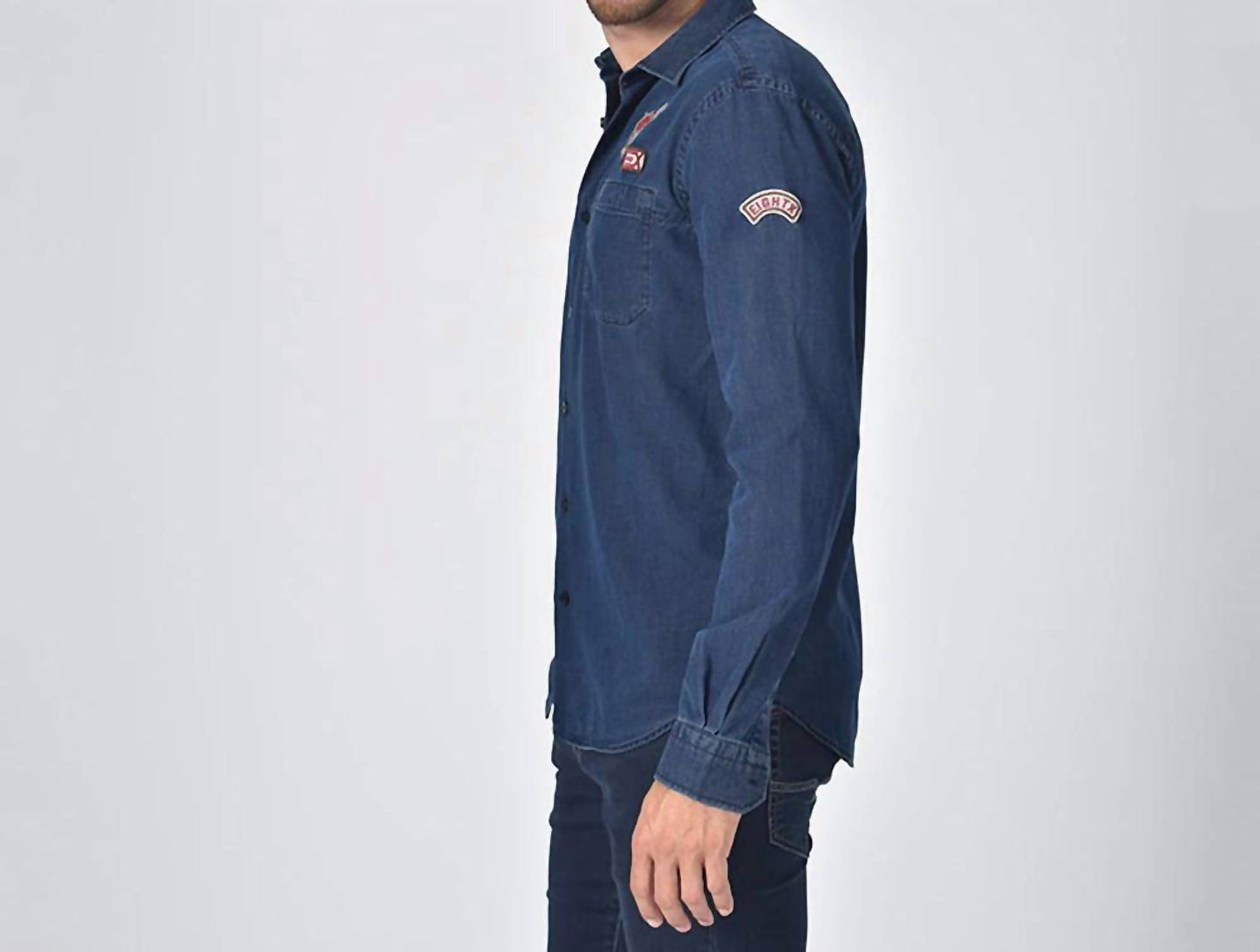 Denim Super Patch Button Down Shirt