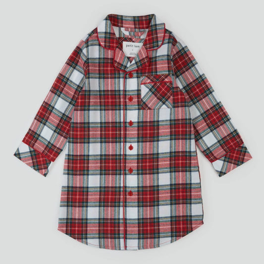 Petit Lem - Girl's Plaid Flannel Collared Nightgown - Rack Hunt
