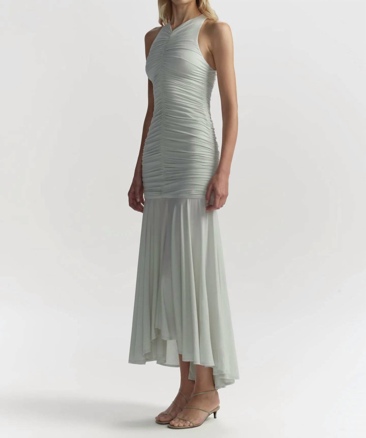 Ayla Ruched Knit Midi Dress