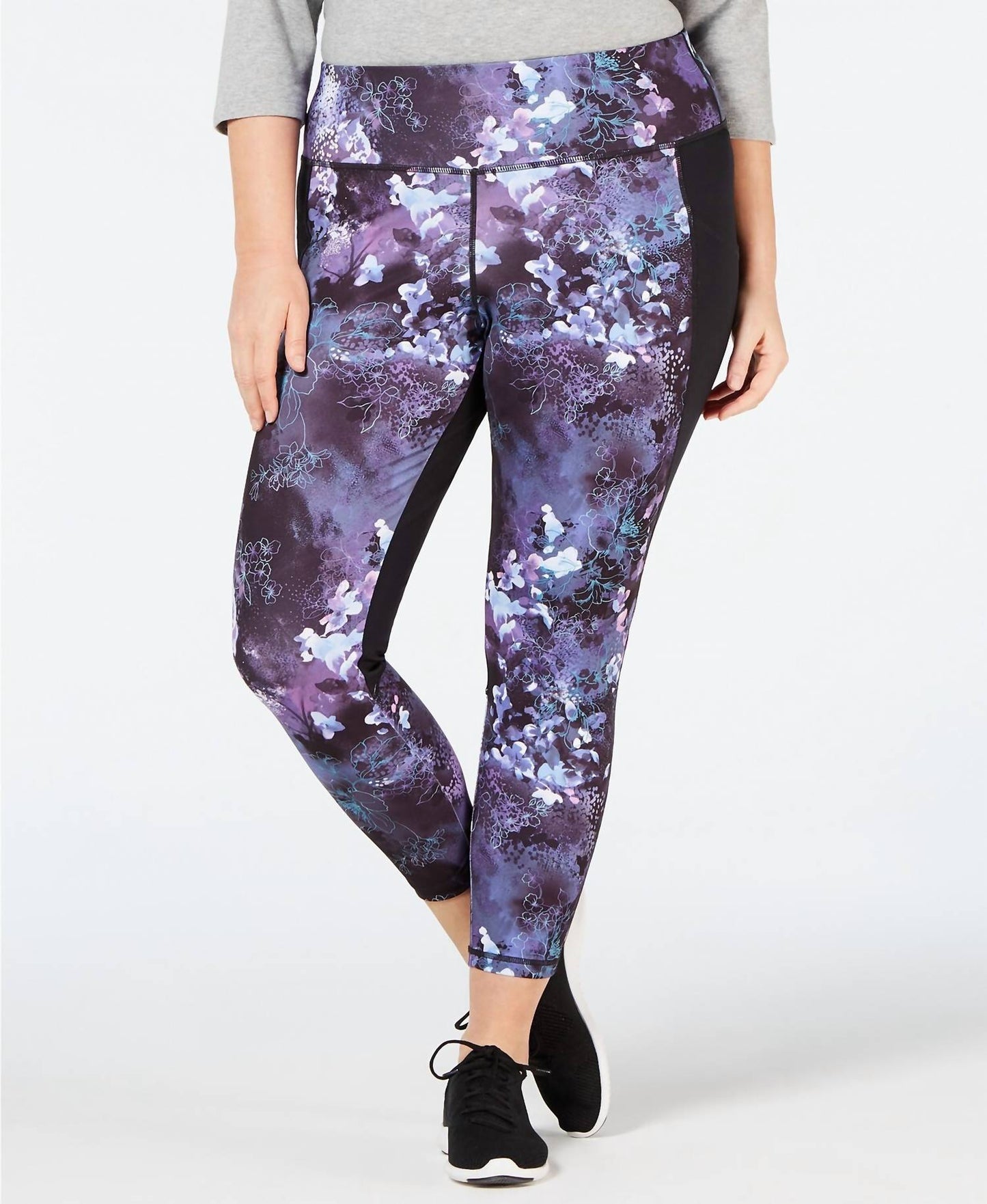Trimmed Cropped Leggings - Plus