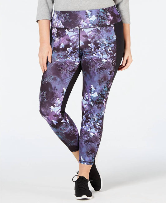 Trimmed Cropped Leggings - Plus