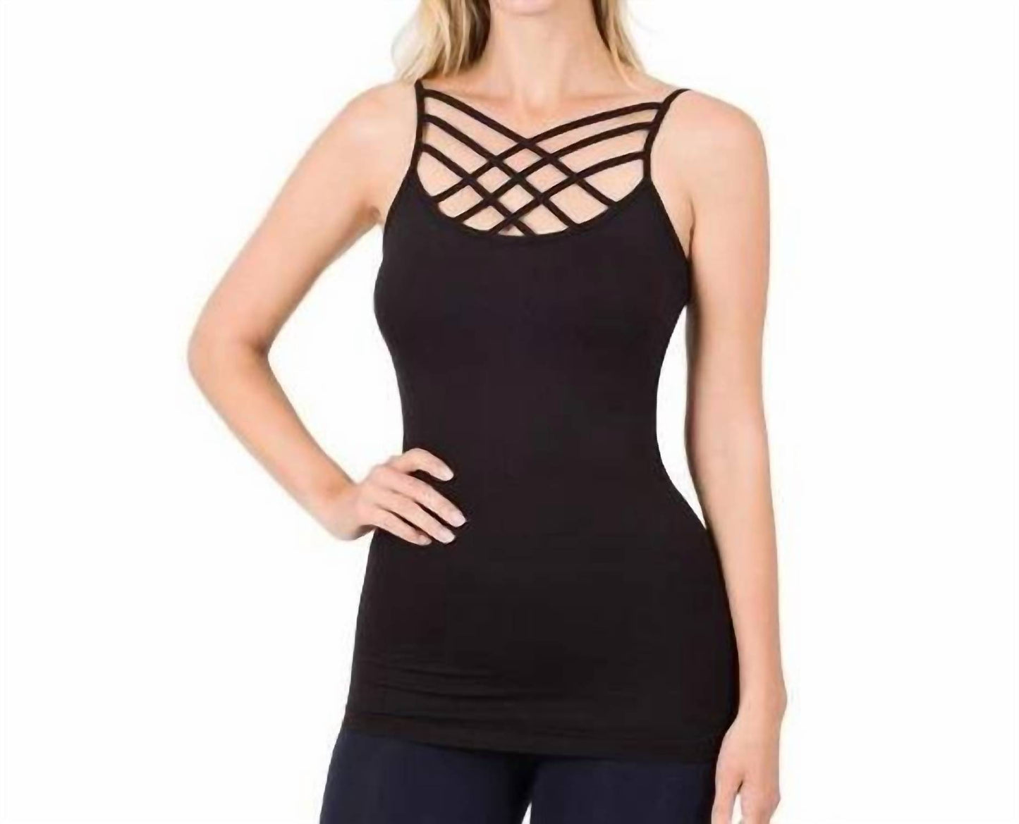 Strappy Criss Cross Seamless Cami Top
