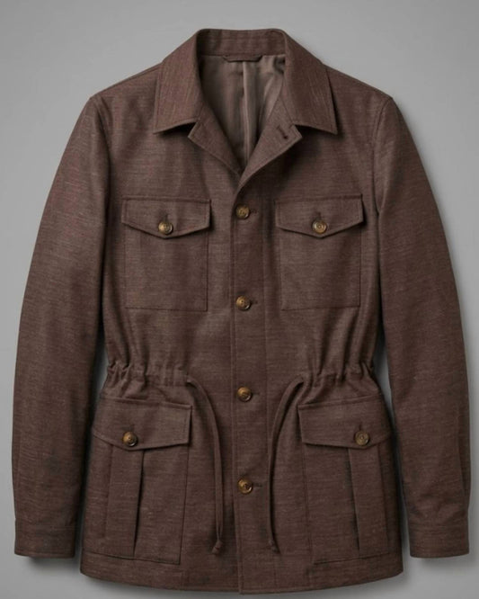 Men's Linen Overshirt Field Jacket