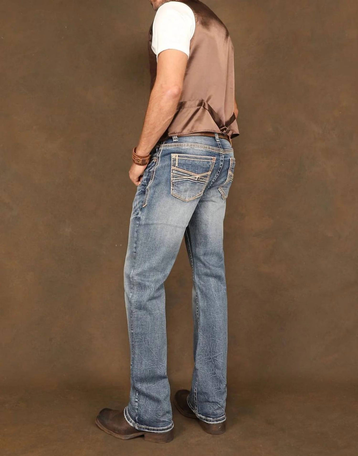 Embroidered Western Jeans