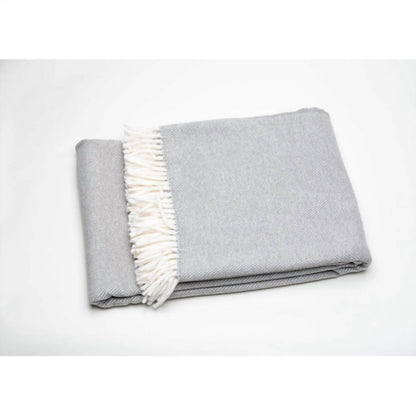 Unisex Fringed Herringbone Throw Blanket