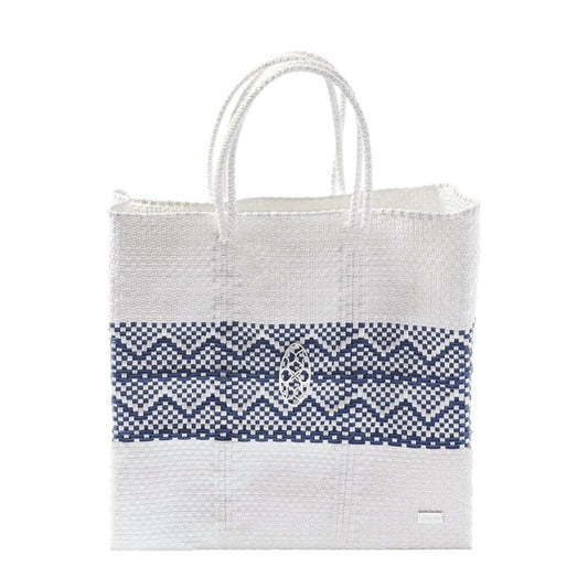 Women's Medium Handmade Aztec Band Regular Strap Tote Bag