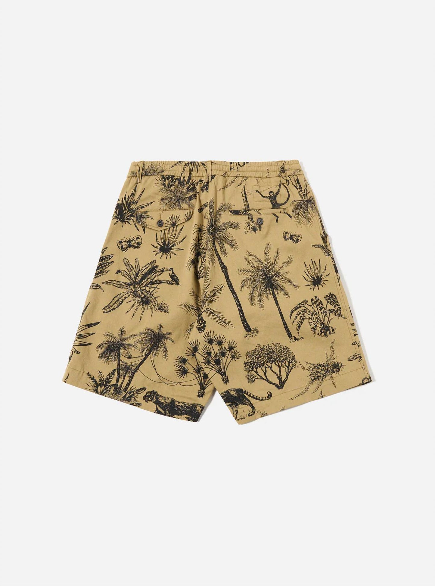 Men's Jungle Toile Twill Pleated Track Short