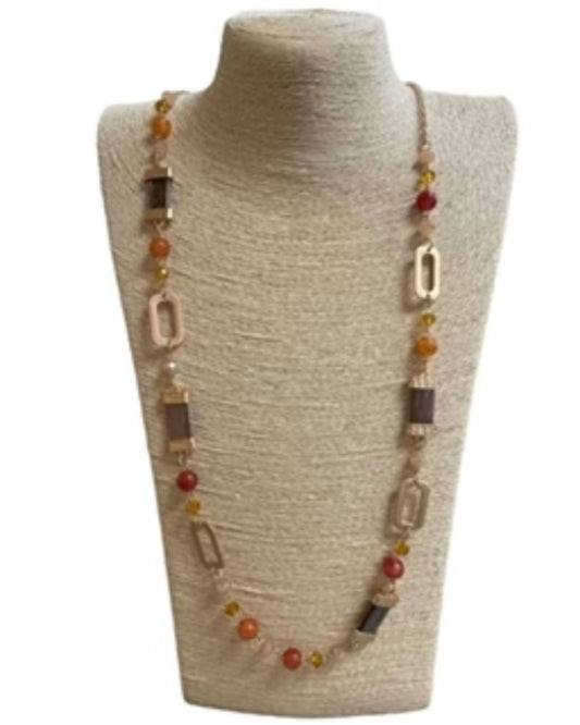 Women's Natural Stone & Crystal Necklace